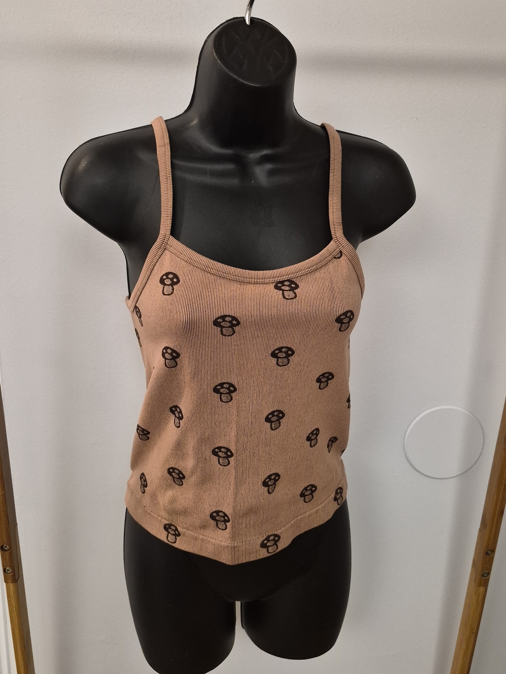 Just Polly Mushroom Print tank top